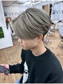 メンズブリーチダブルカラー×ホワイトカラー