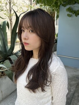 イヴォーク トーキョー(EVOKE TOKYO) レイヤー/ミディアム・ロング/20代/顔周り/ブラウンベージュ