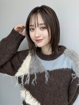 トリッカ 銀座(tricca)&nbsp;外はねボブ/くびれミディ/顔まわりレイヤー/艶カラー