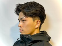 メンズサロン/ニュアンスパーマ/ラフカール/センターパート/大阪