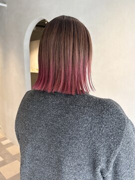  〈押上 半個室〉ブリーチグラデーション　ベージュ　ピンク