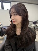 大阪/心斎橋/ココアブラウン/レイヤーカット/透明感/韓国