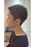 横浜★メンズハイショートブリーチなし赤