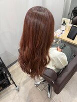 カミエ(kamie)&nbsp;ブラウンロングの上質な艶感。カット×カラー×トリートメント