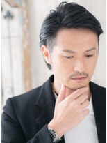 モッズヘア メン 南越谷南口店(mod's hair men)&nbsp;30代40代ブラックかき上げ短髪ウルフフェードスタイルa1南越谷