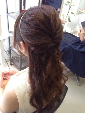 エムエー ふじみ野(hair m a ふじみ野) 波ウェーブハーフアップ リアルお客様スタイル