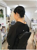 喪服夜会巻きロングヘアアレンジ【ヘアアレンジ　立川/立川南】