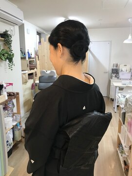 ロカット サロン(Roquat Salon) 喪服夜会巻きロングヘアアレンジ【ヘアアレンジ 立川/立川南】