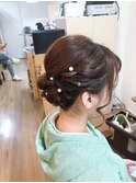 振袖和装シニヨンヘアアレンジ【ヘアアレンジ  立川/立川南】