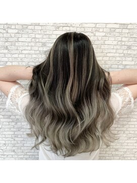 ホワイト(WHITE) [WHITE RYOTA] バレイヤージュ＋ホワイトラベンダー