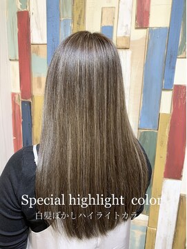ミルプデザイン(MilP design) 嶋村夏実★白髪ぼかしハイライトカラー