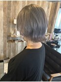 ハイトーン☆シルバーグレージュ ミニウルフボブ