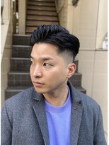 無造作ナチュラル1ヶ月前アイロンパーマ　フェード風