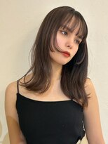 【片山】前髪マチルダボブピンクベージュツヤ髪