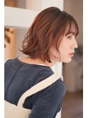 【PearL】小顔ヘア/ワンレンボブパーマ/暖色カラー/20代30代ヘア