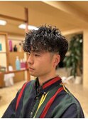 波巻きパーマ