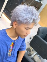 アッドバイケーツー 心斎橋(add by k-two Men's)&nbsp;スパイキーショート/メンズカット/ブリーチ/ホワイトシルバー