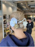 お呼ばれヘアアレンジ大人可愛い×タイトローブシニヨン