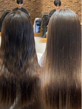 アンサー(answer)の写真/ヘアダメージレベルに合わせ、柔らかい質感を！驚きの柔らかな質感で、うる艶ストレートを叶えます♪