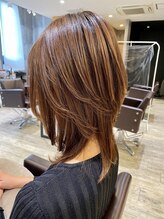 エンブレス(EnBlesS)&nbsp;西宮/ウルフカット/白髪染め/ハイライト/ウルフレイヤー