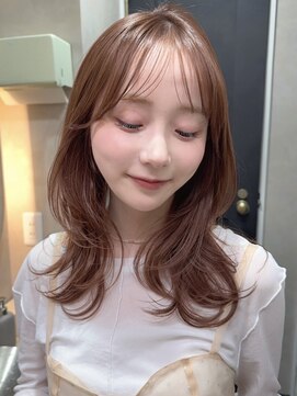 ガーデン 渋谷(GARDEN) ハイトーンベージュ レイヤーカット 顔まわりカット