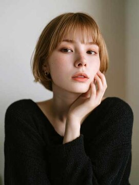 トクテ 吉祥寺(tokute) くびレイヤーエモージュグレージュカラーくびれショート/吉祥寺