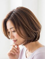 フープ 川越(hoop) 明るめボブスタイル川越/ハイライト/白髪ぼかし/白髪染め
