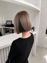 ゴットイズム(GOTTO ISM)&nbsp;大人かわいい・岡崎ミルクティーベージュ×インナーブラックボブ