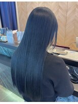 アース 郡山コスモス通り店(HAIR&MAKE EARTH)&nbsp;艶感ダークブルーロング