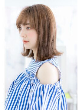 ヘアアンドビューティー ミック(Hair & Beauty miq) シースルーバング☆外ハネガーリーミディb