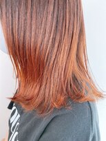 オンザ(ONTHE)&nbsp;柔らかオレンジグラデーションミディアムスタイル【林京平】