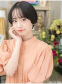 グレイアッシュ黒髪小顔ミニボブ束感ショートc5北浦和