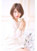 甘辛MIXのふんわりショートボブ