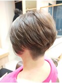 仙台D　大人ショートツーブロックマッシュグレイヘアstyle