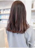 福山市イルミナカラー人気caary大人かわいいピンクブラウン