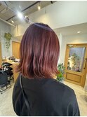 ラズベリーピンク×切りっぱなし