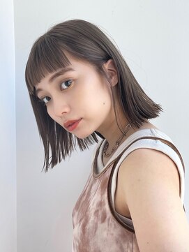 ガーデンヨコハマ(GARDEN YOKOHAMA) 切りっぱなしタッセルボブオリーブベージュミルクティーベージュ