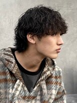波巻きスパイラルパーマツイストスパイラルパーマメンズカット栄