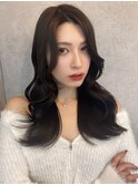 韓国風くびれヘア×ブルージュ【新宿/韓国ヘア/ワンホンヘア】
