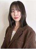 【Look at】20代30代40代地毛風アッシュグレージュ切りっぱなし