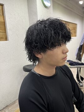 アジールヘア 所沢プロペ通り店(agir hair) ブルーブラックツイストスパイラルパーマフェザーパーマ所沢韓国