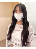 姫カットレイヤー×ブルーブラック　いわき美容室