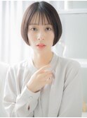 ヘルシースタイル前下がり黒髪マッシュボブc6越谷20代30代40代
