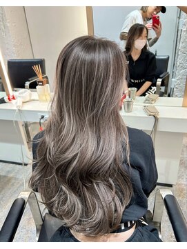 ブレンド 渋谷(BLend) ホワイトグレージュミニウルフデジタルパーマチェリーブラウン