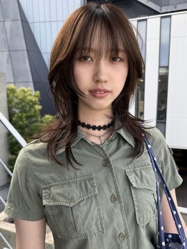 ナループロア ルームー(Nalu pu loa ROOMOO) レイヤーカット/ウルフカット/ブラウンカラー