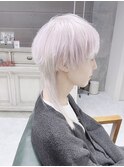 ハイレイヤーウルフ/全頭ブリーチホワイトカラー