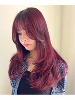 エクファ ヘア リゾート 大津 瀬田店(ex-fa hair resort)&nbsp;イメチェン/ピンクベージュ/アンブレラカラー/前髪/大津/瀬田