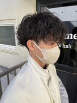 become men's hair 名駅EAST【10月3日 NEW OPEN(予定)】&nbsp;波巻きツイストスパイラルパーマ×ツーブロックマッシュ