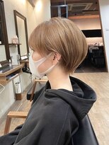 オプスヘアーアネロ(OPS HAIR ANELLO)&nbsp;薬院ハイトーンマッシュ×マニッシュショート×耳だしショート