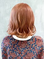 アイティー バイ アルバム 浦和店(IT by ALBUM) サーモンピンクボブ_セミウェットウェーブ_ba305861